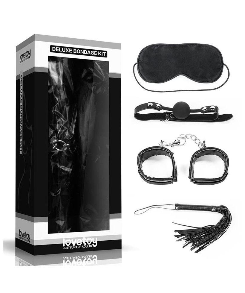 Kit Bondage Deluxe 4 Unidades Negro