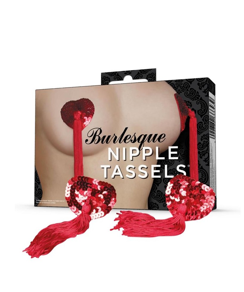 Pezoneras Rojo con Lentejuelas Burlesque