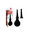 Set Ducha Anal y Funda 15 cm Negro