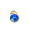 Plug Anal Dorado con Gema Azul
