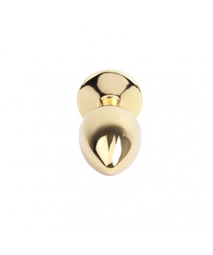 Plug Anal Dorado con Gema Azul