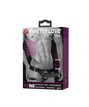 Arnes con Dildo Hueco con Vibracion Vito