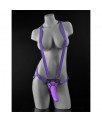 Arnes con Dildo de 19 cm Color Purpura