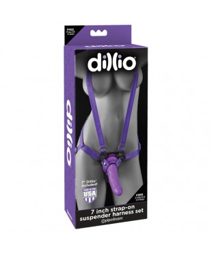 Arnés con Dildo de 19 cm Color Púrpura