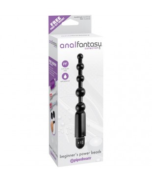 Cadena Anal Power Beads Negro Cadena Anal Power Beads Negro