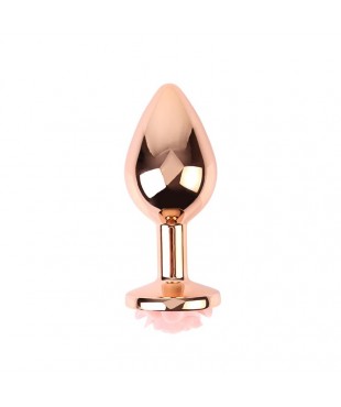 Plug Anal con Joya de Rosa Color Rose Talla M