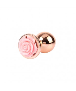 Plug Anal con Joya de Rosa Color Rose Talla M Plug Anal con Joya de Rosa Color Rose Talla M