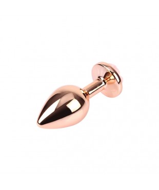 Plug Anal con Joya de Rosa Color Rose Talla M Plug Anal con Joya de Rosa Color Rose Talla M