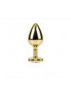 Plug Anal Dorado con Joya Talla M