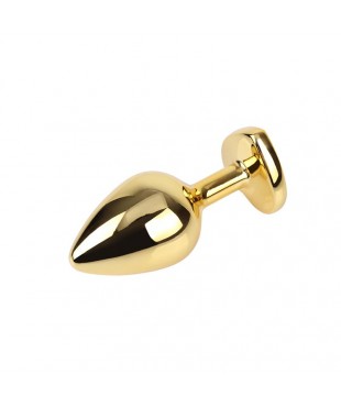 Plug Anal Dorado con Joya Talla M