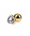 Plug Anal Dorado con Joya Talla M
