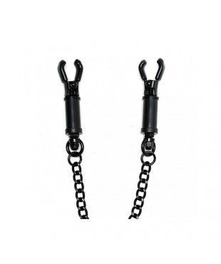 Pinzas para Pezones con Cadena Ajustable Negro
