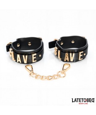 Esposas para Tobillos SLAVE con Cadena Dorada