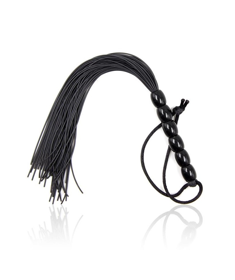 Flogger de Silicona con Mango con 6 Bolas 26 cm Negro