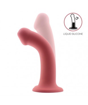 Bouncy Dildo Silicona Líquida Hiper Flexible 7.5 - 19 cm Talla L Burgundy