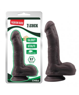 Dildo Dual Density Fashion Dude 20.5 x 4.5 cm Marron