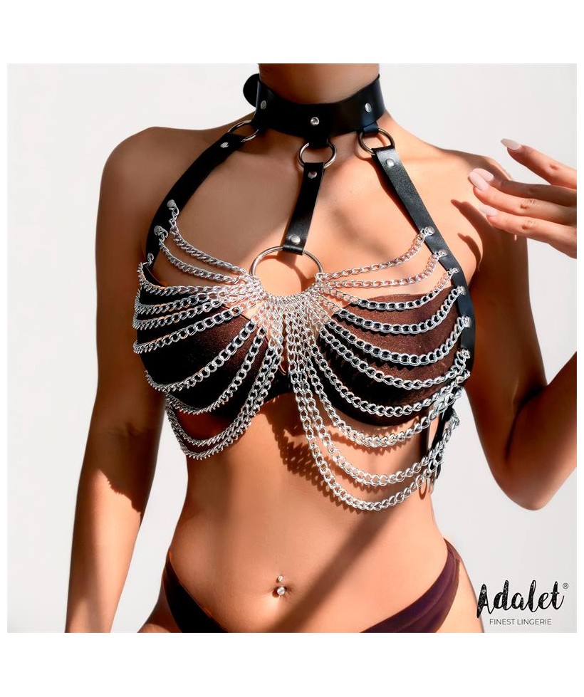 Samara Arnes de Pecho con Cadenas Cuero Vegano Tall unica Samara Arnes de Pecho con Cadenas Cuero Vegano Tall unica