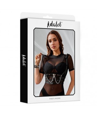 Thalia Arnes de Pecho con Cadena Cuero Vegano Talla unica