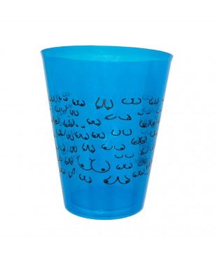 Vaso Plástico Pechos Azul 500ml