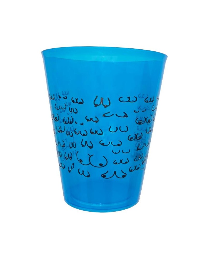 Vaso Plastico Pechos Azul 500ml
