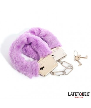 Esposas de Metal Furry de Pelo Púrpura
