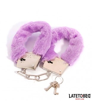 Esposas de Metal Furry de Pelo Purpura