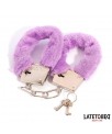 Esposas de Metal Furry de Pelo Purpura
