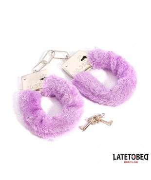 Esposas de Metal Furry de Pelo Purpura