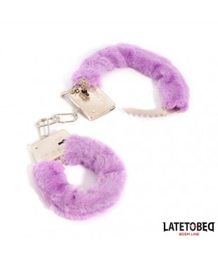 Esposas de Metal Furry de Pelo Purpura