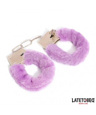 Esposas de Metal Furry de Pelo Purpura