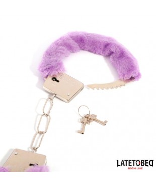 Esposas de Metal Furry de Pelo Purpura
