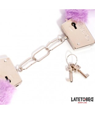 Esposas de Metal Furry de Pelo Purpura