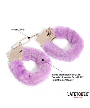Esposas de Metal Furry de Pelo Purpura