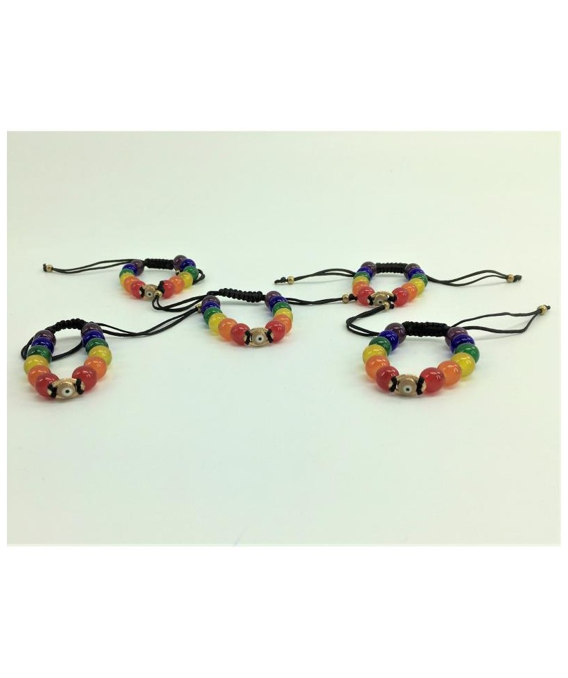 Pulsera Bandera LGBT y Ojo Turco