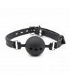 Mordaza de Bola Transpirable Silicona 4 cm Talla S Negro