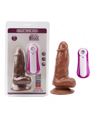 Dildo Jumbo Jack 6 con Vibracion marron Dildo Jumbo Jack 6 con Vibracion marron