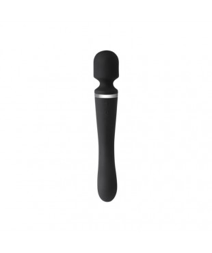 Masajeador 2 en 1 Silicona Negro Masajeador 2 en 1 Silicona Negro