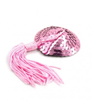 Pezoneras Autoadhesivas Forma de Corazon con Lentejuelas Rosa Pezoneras Autoadhesivas Forma de Corazon con Lentejuelas Rosa