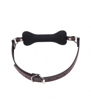 Mordaza Forma de Hueso Silicona 12 cm Negro Mordaza Forma de Hueso Silicona 12 cm Negro