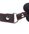 Mordaza Forma de Hueso Silicona 12 cm Negro