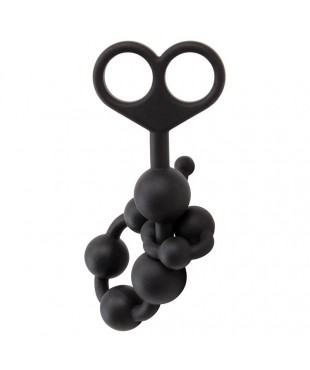 Cadena Anal 308 x 24 cm Silicona Negro