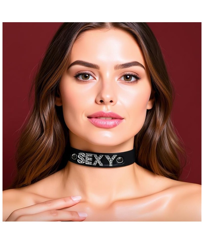 Collar Cuero Vegano Sexy Talla unica Collar Cuero Vegano Sexy Talla unica