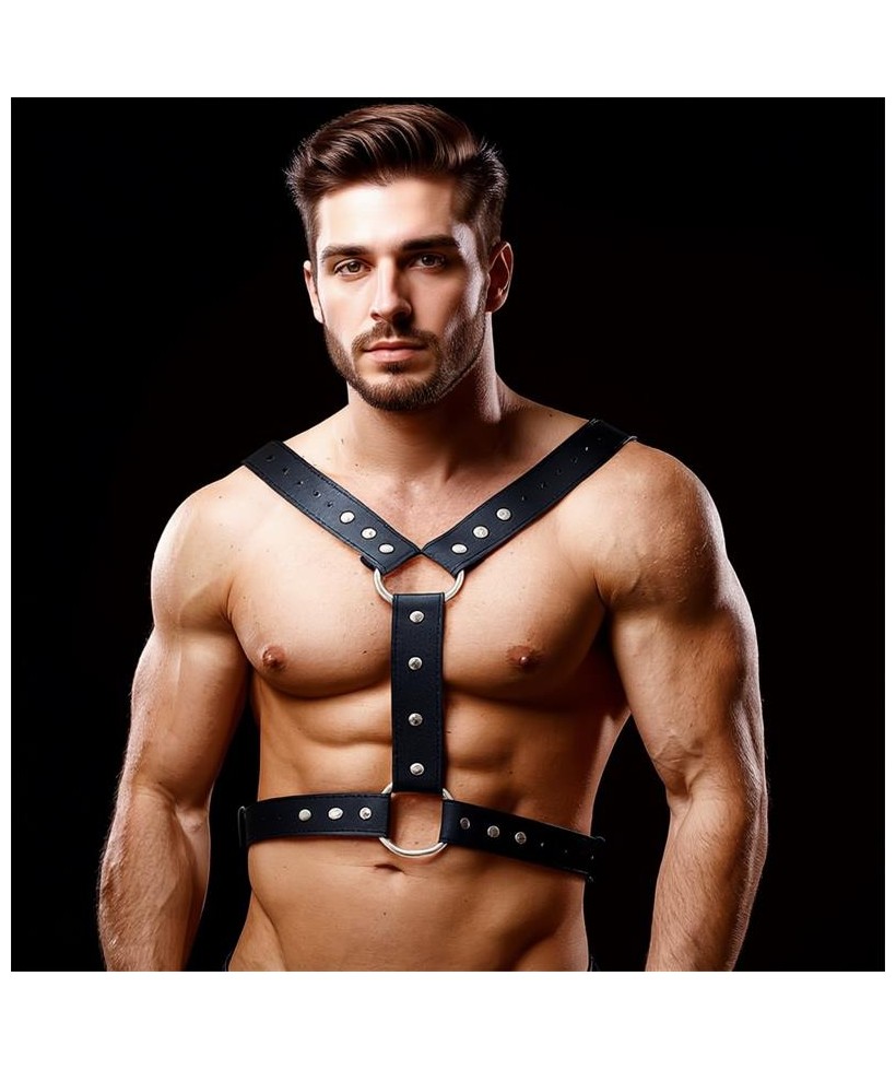 Fabrio Arnes Masculino para Bondage Cuero Vegano
