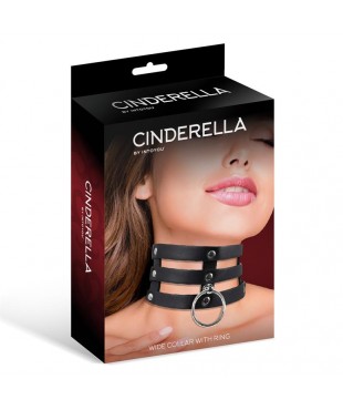 Collar Ancho con Aro Cuero Vegano Talla unica Collar Ancho con Aro Cuero Vegano Talla unica