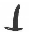 Dildo Anal con Doble Anillo Negro