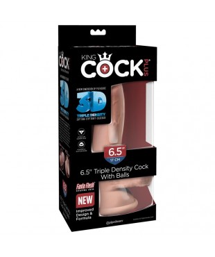 Dildo Triple Densidad con Testiculos 65 Dildo Triple Densidad con Testiculos 65