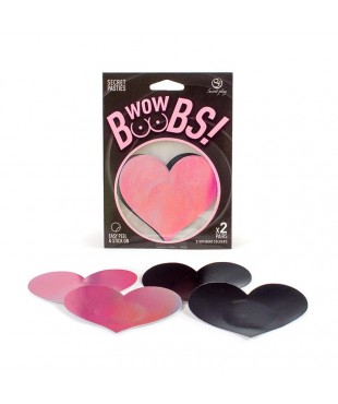 Wow Boobs! Pezoneras Corazón Holográficos