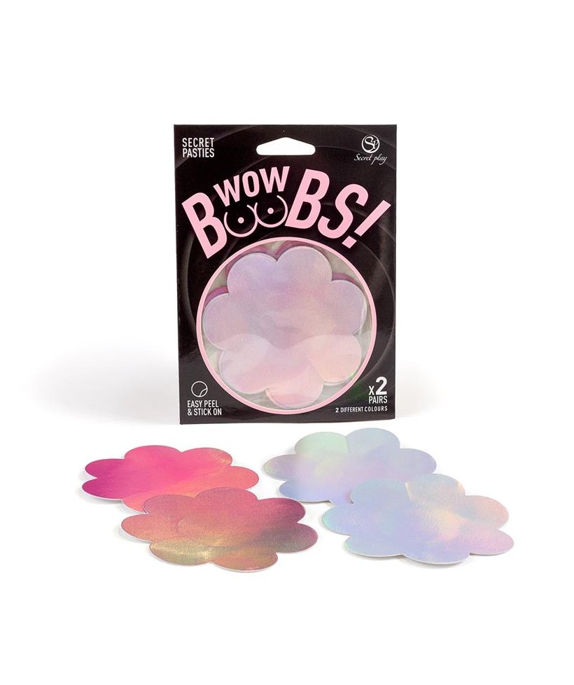 Wow Boobs Pezoneras Flores Holograficos Wow Boobs Pezoneras Flores Holograficos