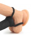Dildo Anal con Doble Anillo Negro