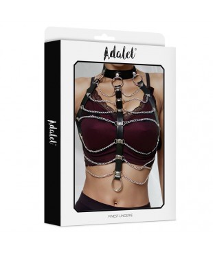 Hilda Arnes de Pecho con Cadenas Cuero Vegano Talla unica Hilda Arnes de Pecho con Cadenas Cuero Vegano Talla unica